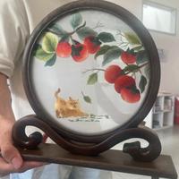 Diorama,ricamo su seta double face