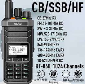 Radio Radtel RT-860 Multi Banda