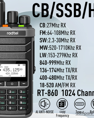 Radio Radtel RT-860 Multi Banda