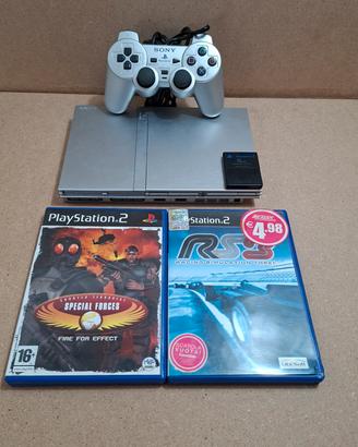 Ps2 silver joystick memory card e giochi