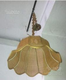 Lampadario in vimini old style