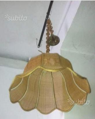 Lampadario in vimini old style