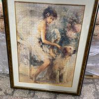 Puzzle donna con cane
