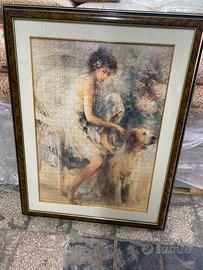 Puzzle donna con cane