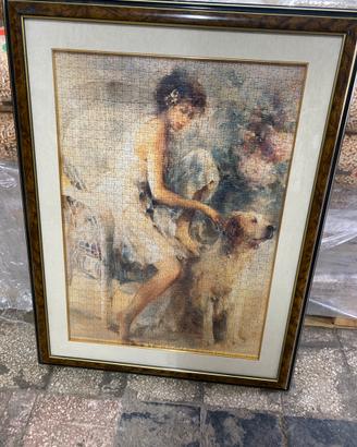 Puzzle donna con cane