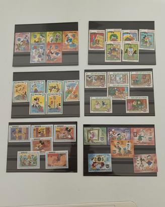 lotto serie schede francobolli vari 