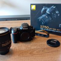 Reflex NikonD750+Ob.24-70 e 70-200 F2.8 VR e altro