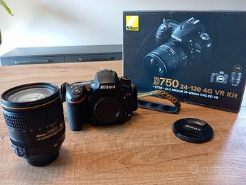 Reflex NikonD750+Ob.24-70 e 70-200 F2.8 VR e altro