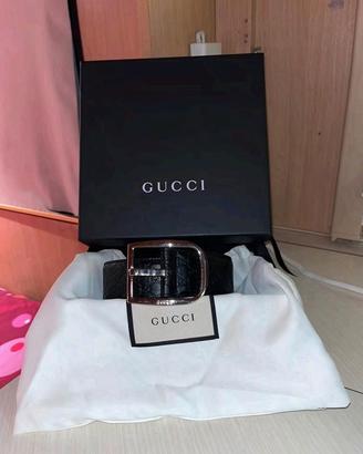 cintura gucci nera uomo