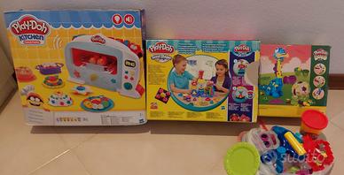 Play Doh 3 kit: kitchen, pasticceria, Dino