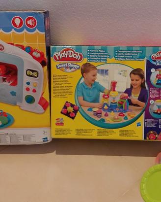 Play Doh 3 kit: kitchen, pasticceria, Dino