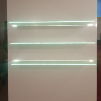 Pannello con mensole illuminate led arredo negozio