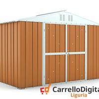 Box giardino lamiera zincata 327x155 legno chiaro