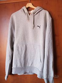 felpa Puma grigia con cappuccio. Tg XXL