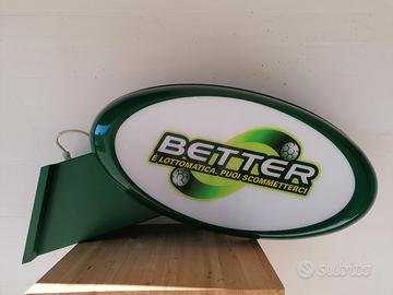 Insegna luminosa bifacciale 