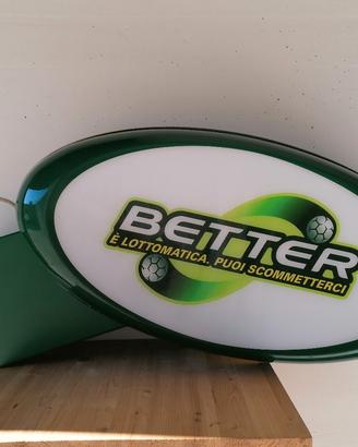 Insegna luminosa bifacciale 