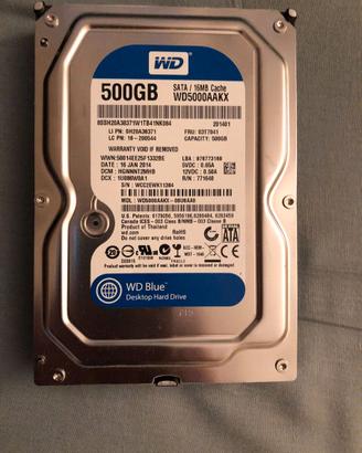 Hard Disk WD 500GB Blu Edition