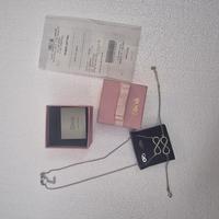 Parure infinito in argento collana, orecchini, bra