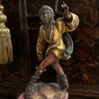 Figura Morisca Val Gardena legno scolpito dipinto