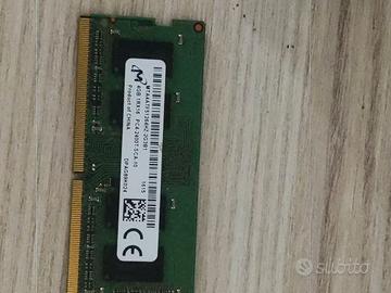 4gb RAM  ddr4 per notebook