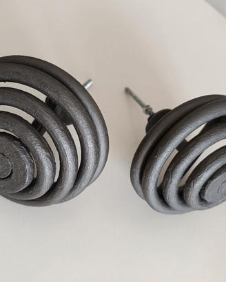 Coppia Maniglioni Portone Fatti a Mano 12 cm Ferro