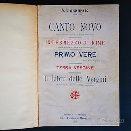 IL LIBRO DELLE VERGINI Gabriele D'Annunzio 1909