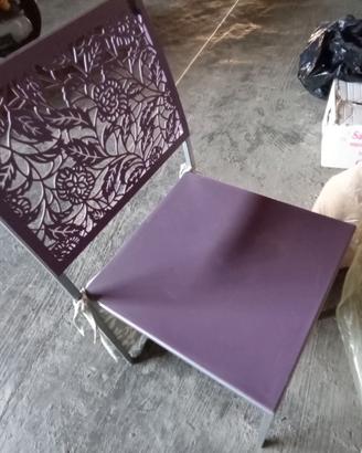 Sedie i alluminio design floreale