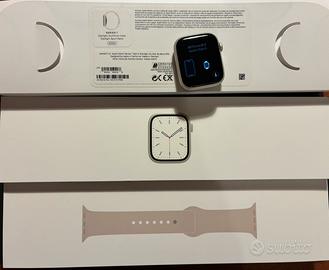 Apple Watch 7 45mm silver cinturino nuovo