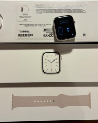 Apple Watch 7 45mm silver cinturino nuovo