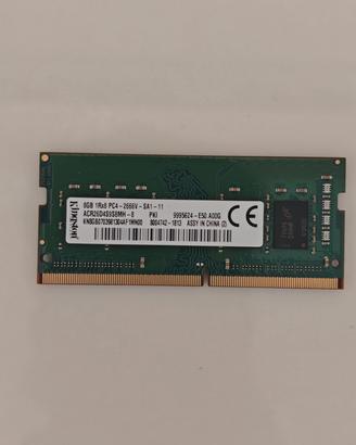 ram ddr4 kingston 8gb 1Rx8 2666mhz - pc4 - so-dimm