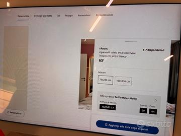 Armadio Pax Ikea vetri bianchi per ante scorrevoli