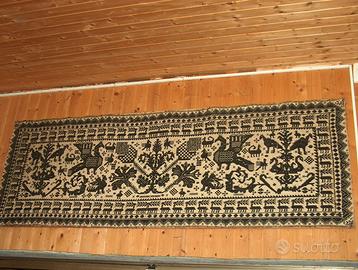 ARAZZO SARDO TESSUTO LANA NERA  PRIMI 900