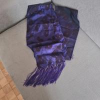 Stola elegante,180x36, viola, con frange