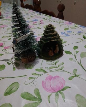 decorazioni natalizie, alberello più mini presepe