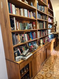 Libreria in faggio listato