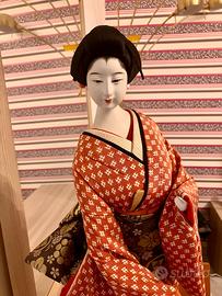 Bambola Geisha artigianale giapponese