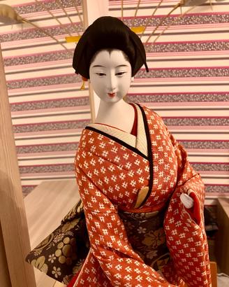 Bambola Geisha artigianale giapponese