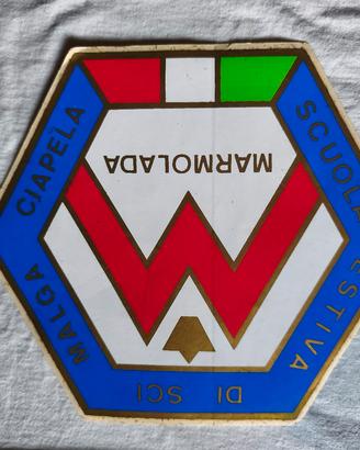 Adesivo vintage Marmolada - Malga Ciapela.
