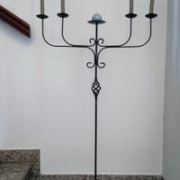 candelabro da terra in ferro battuto