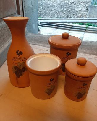 Set in terracotta 4 pezzi 