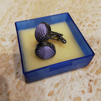 Gemelli In acciaio e tessuto glicine