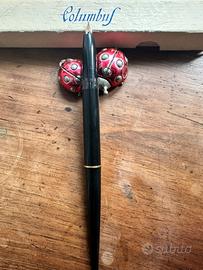 stilografica stiloforoCOLUMBUS 12 resina nera oro