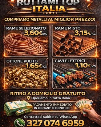 Ritiro metalli rame ottone