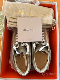 Scarpe Santoni grigio e verdi