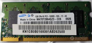 Ram 1gb x Notebook della Samsung