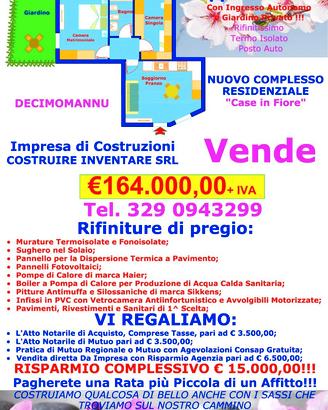 NUOVO TRIVANO CON GIARDINI E POSTO AUTO