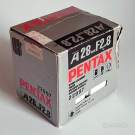 SMC Pentax-A 28mm f/2.8 –  K mount –  100% 👌 