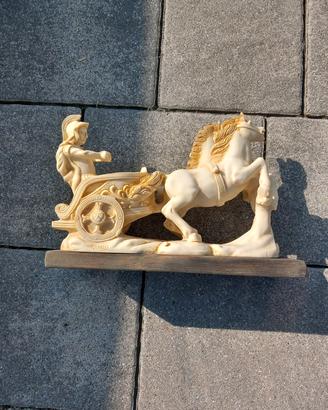 scultura biga romana vintage 