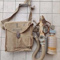 Maschera antigas regia marina no elmetto tedesco 