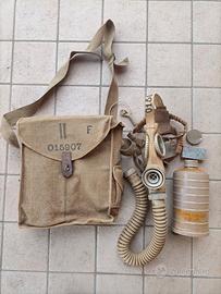 Maschera antigas regia marina no elmetto tedesco 